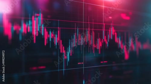 Abstract Graph with Colorful Data Visualization