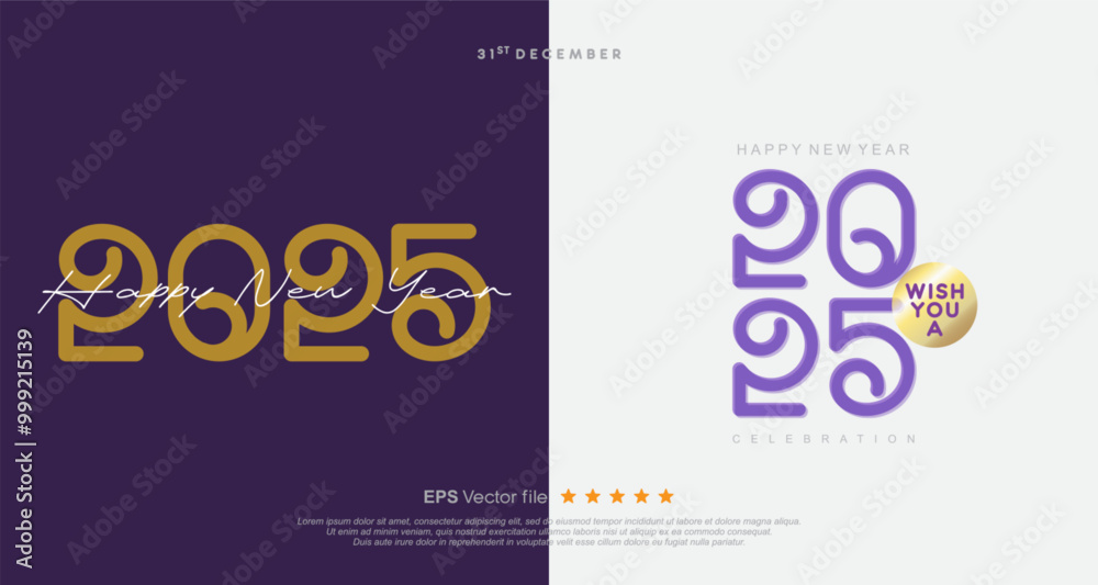 Fototapeta premium 2025 vector logo text design in ethnic style