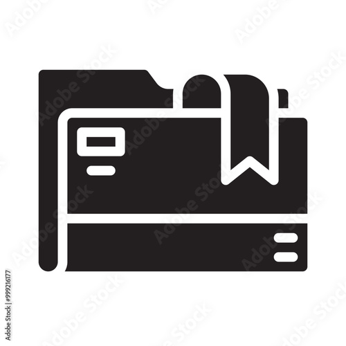 Folder icon isolated on white background. Folder symbol, logo illustration