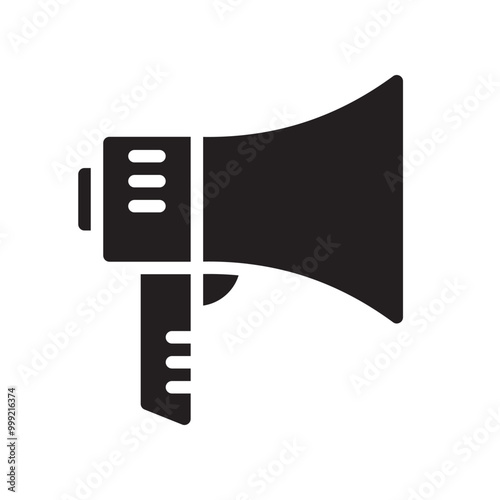 Megaphone icon isolated on white background. Megaphone symbol, logo illustration