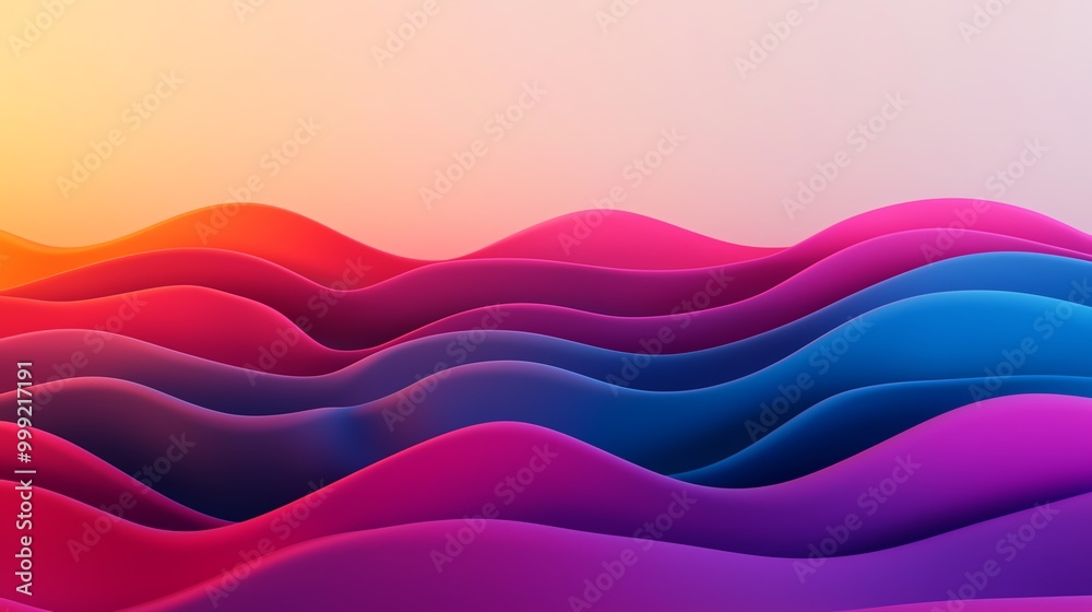 Abstract color waves, dynamic motion and light, 3D illustration Abstract color waves, dynamic motion and light, 3D illustration