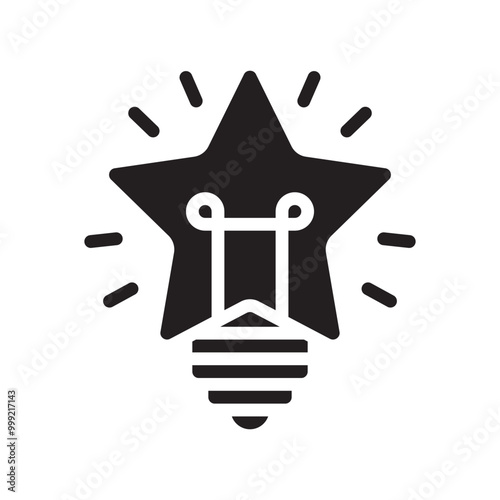 Creative icon isolated on white background. Creative symbol, logo illustration