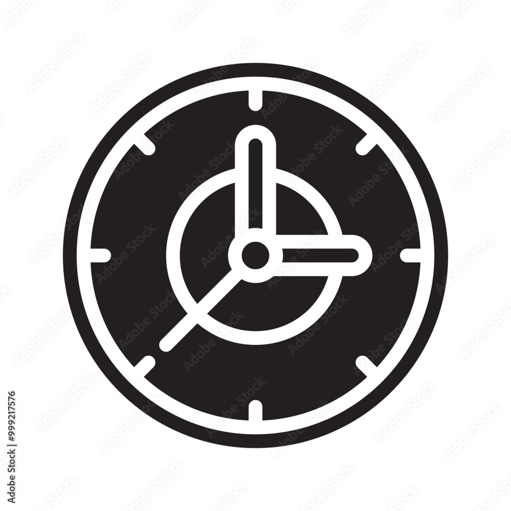 Clock icon isolated on white background. Clock symbol, logo illustration Clock icon isolated on white background. Clock symbol, logo illustration