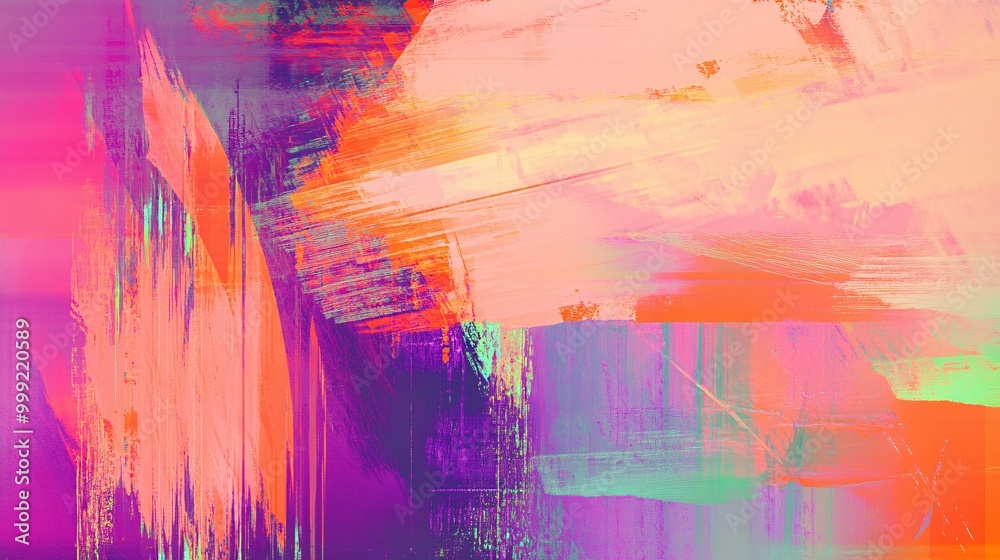 Abstract Painting with Vivid Colors and Textured Strokes Abstract Painting with Vivid Colors and Textured Strokes
