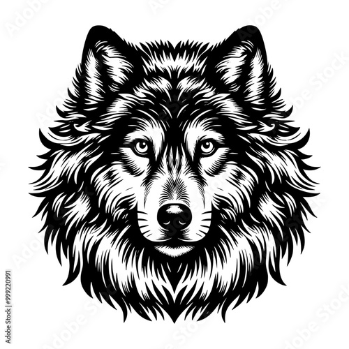Wolf head Logo Illustration