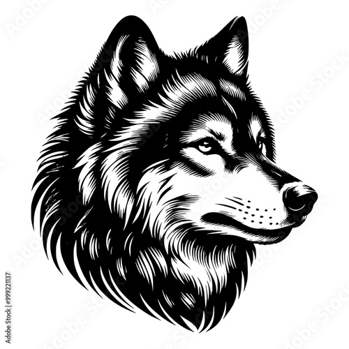 Wolf head Logo Illustration
