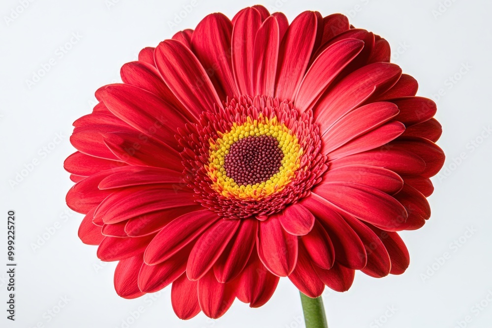 vibrant red gerbera daisy flower close-up vibrant red gerbera daisy flower close-up
