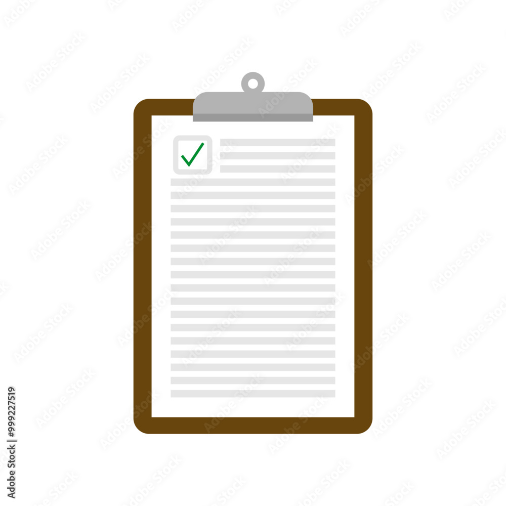 Clipboard with a paper for taking notes, writing, planning. Top view of a document on white background. Checklist on clipboard marking checkmark on paper checklist. Filling questionnaire, survey form Clipboard with a paper for taking notes, writing, planning. Top view of a document on white background. Checklist on clipboard marking checkmark on paper checklist. Filling questionnaire, survey form