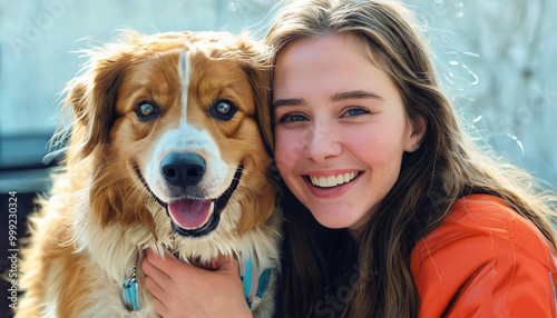 Women and dog