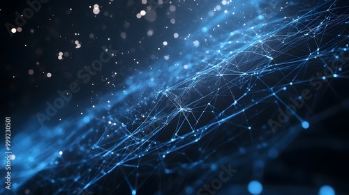 Fondo abstracto de tecnologia y ciencia.Malla o red con lineas y formas geometricas. 