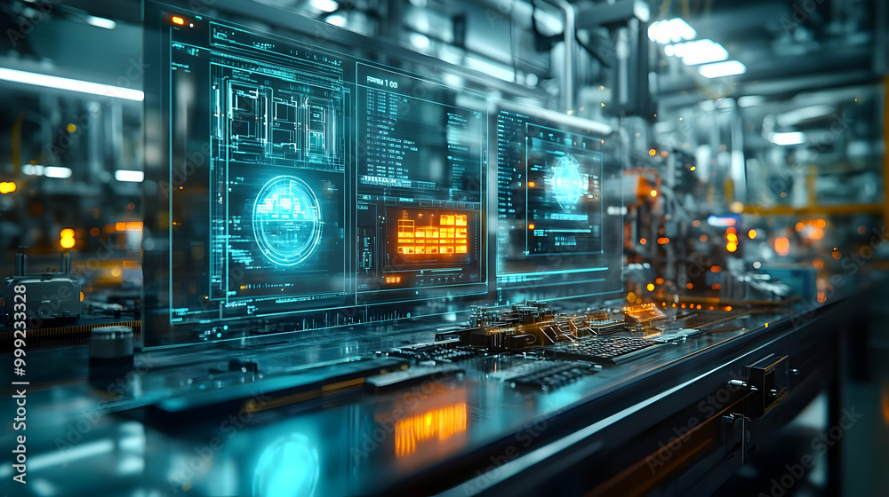 Futuristic Factory: Industrial Control Systems with Data Visualization Futuristic Factory: Industrial Control Systems with Data Visualization