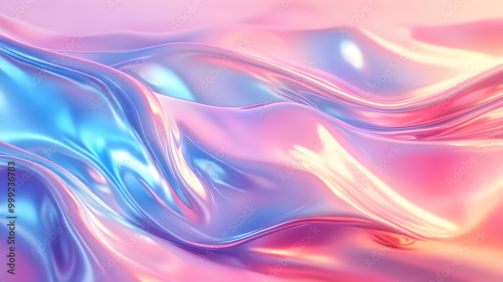 Abstract Iridescent Background: Fluid, Wavy, and Shimmering Abstract Iridescent Background: Fluid, Wavy, and Shimmering