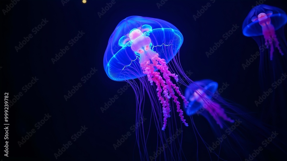 Glowing jellyfish Glowing jellyfish