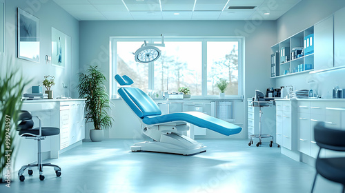 Modern Medical Clinic Interior Design with Examination Chair