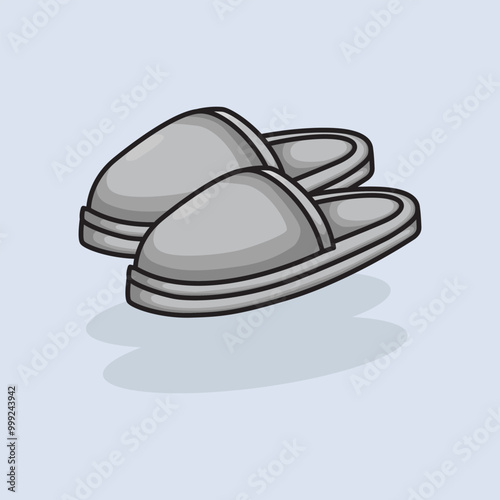 Vector illustration Bed Slipper. Vector design Slipper. Bed Slipper design illustration and icon for website, digital and print