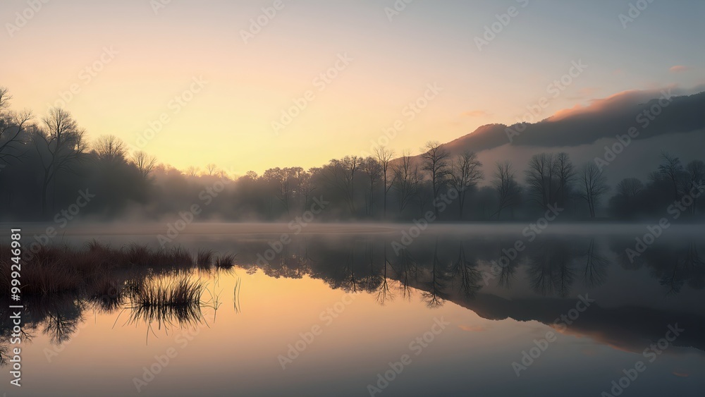 Lake in the morning Lake in the morning