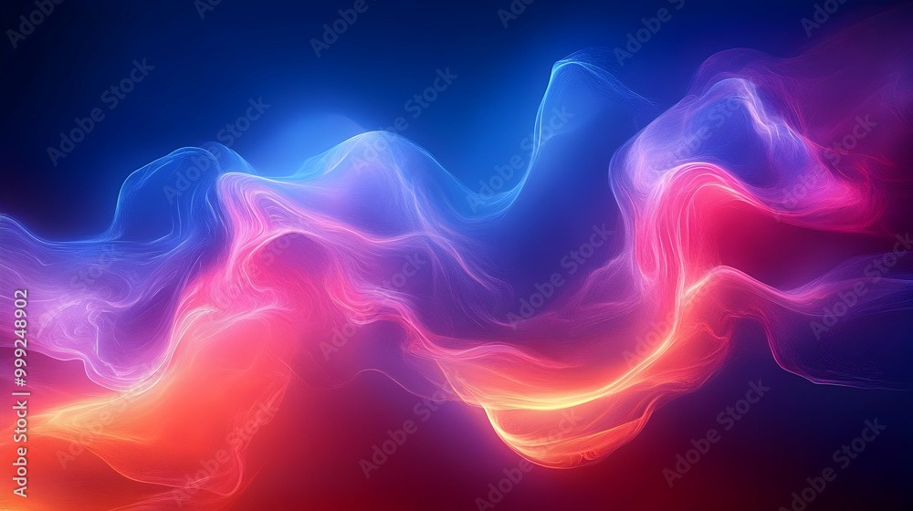 Abstract Neon Wave Patterns in Red, Blue & Yellow Abstract Neon Wave Patterns in Red, Blue & Yellow