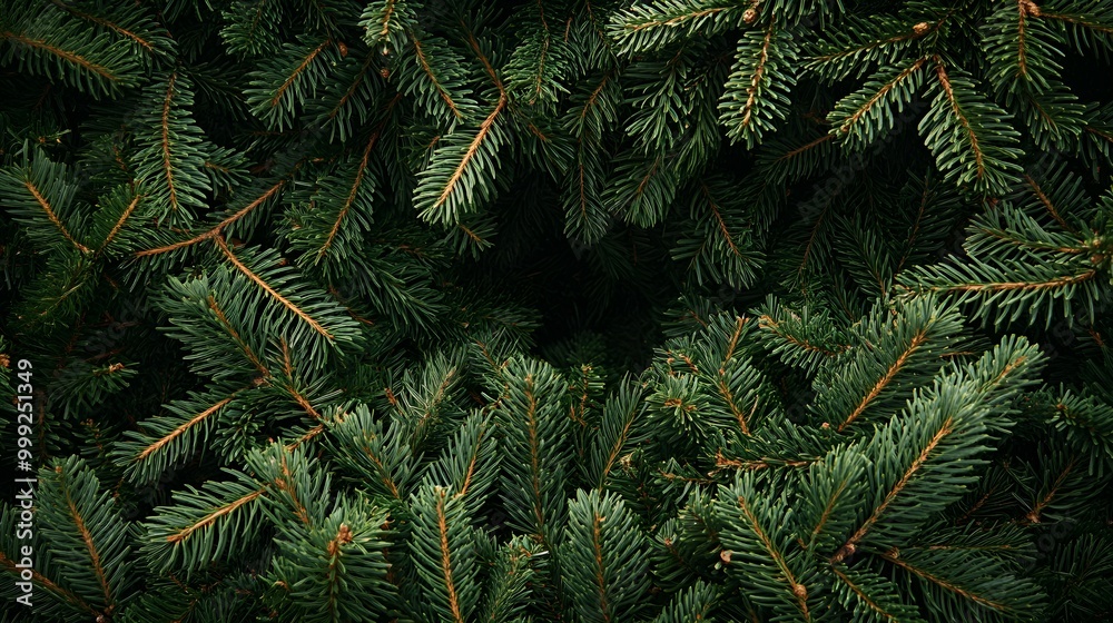 Holiday background with frame in the middle of evergreen tree branches, christmas and festive season concept, minimalistic design, copy space Holiday background with frame in the middle of evergreen tree branches, christmas and festive season concept, minimalistic design, copy space