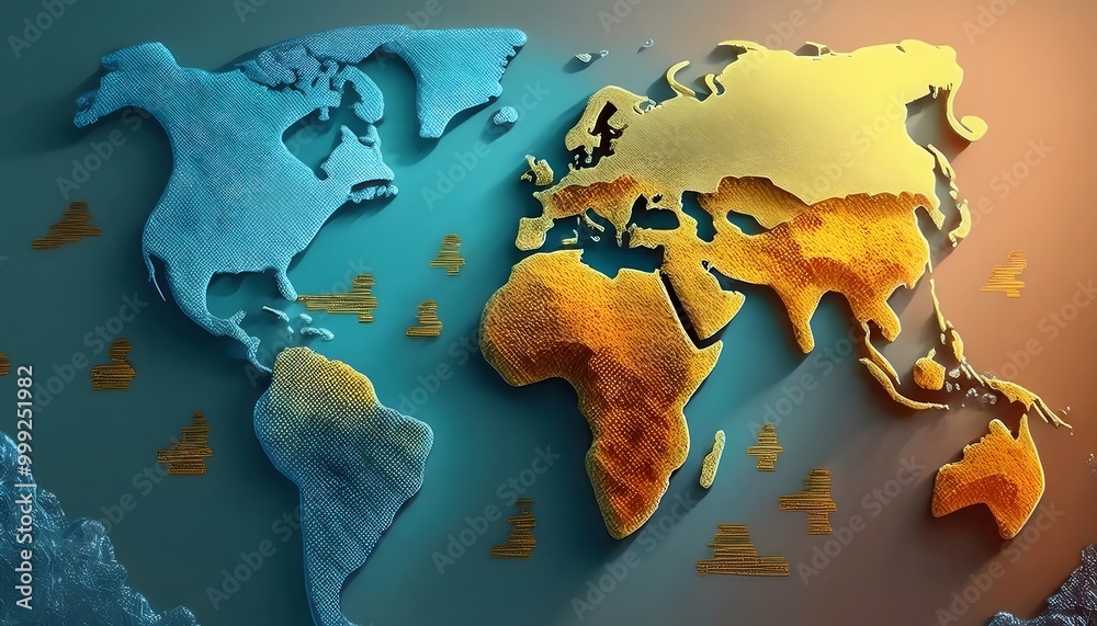 Environmental Impact Concept - Digital map of the world with tropical zones showing weather conditions. Environmental Impact Concept - Digital map of the world with tropical zones showing weather conditions.