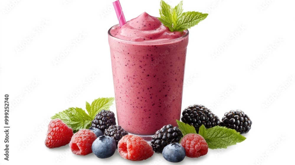 Berry fruit smoothie with blueberries, raspberries, and blackberries, blended to a smooth consistency and packed with antioxidants. Berry fruit smoothie with blueberries, raspberries, and blackberries, blended to a smooth consistency and packed with antioxidants.