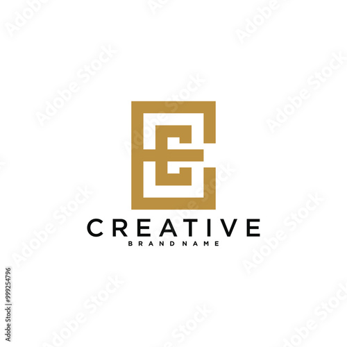 EE letter logo design. Creative EE letter icon. Premium Vector