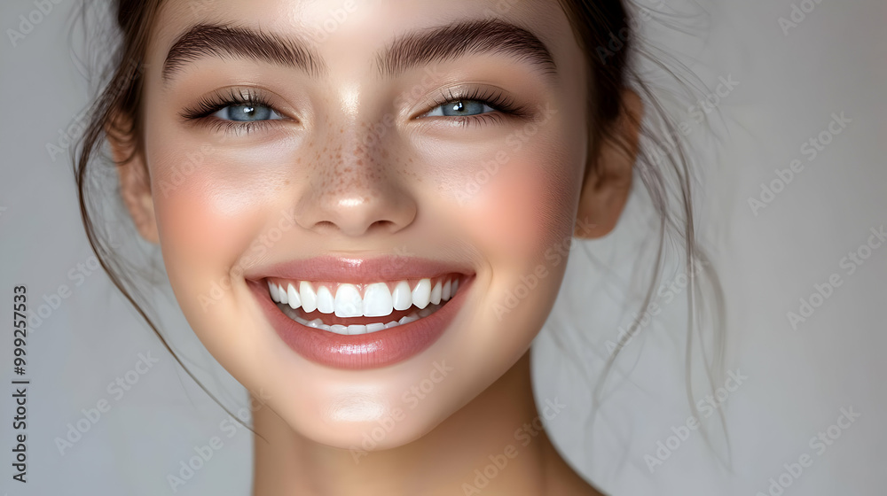 Smiling Woman with Perfect Teeth and Skin Smiling Woman with Perfect Teeth and Skin