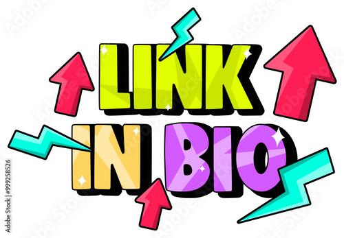 Link in Bio Social Media Sticker