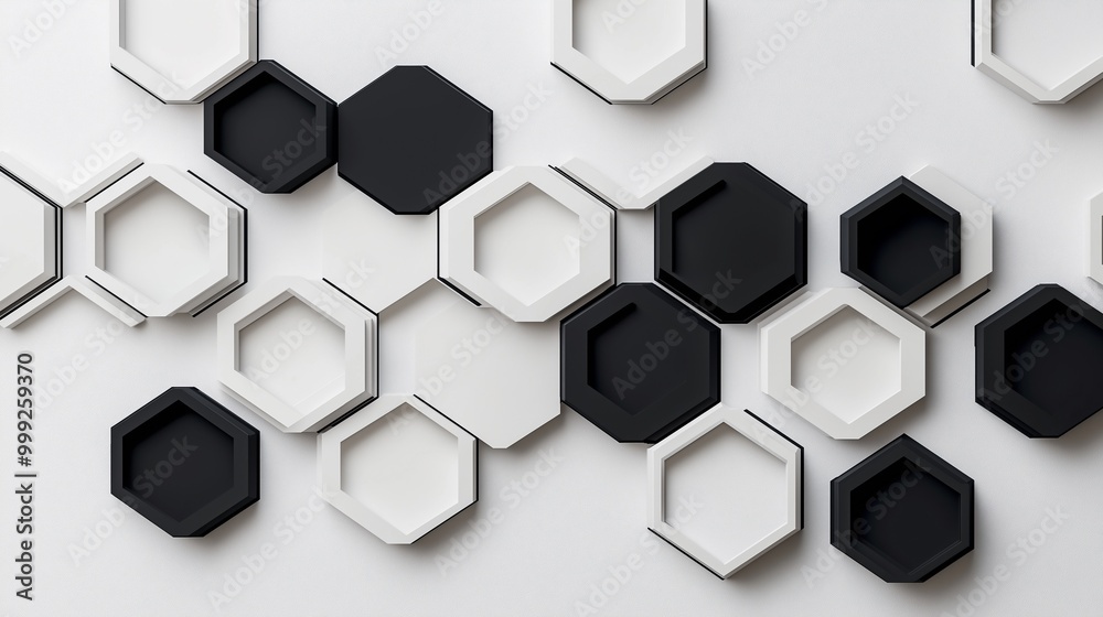 Thin black geometric lines forming a honeycomb-like pattern Thin black geometric lines forming a honeycomb-like pattern