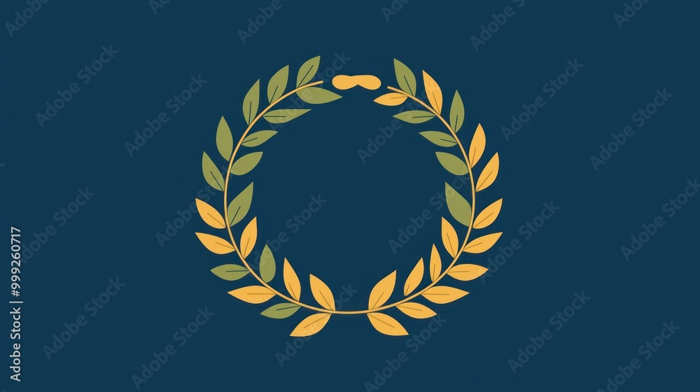 Stylized wreath icon for digital use, featuring a simple design for web or app interfaces. Stylized wreath icon for digital use, featuring a simple design for web or app interfaces.