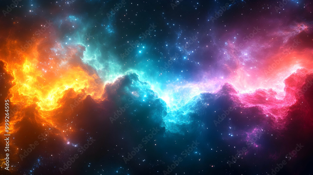 Cosmic Nebula: A Symphony of Colors and Stars Cosmic Nebula: A Symphony of Colors and Stars