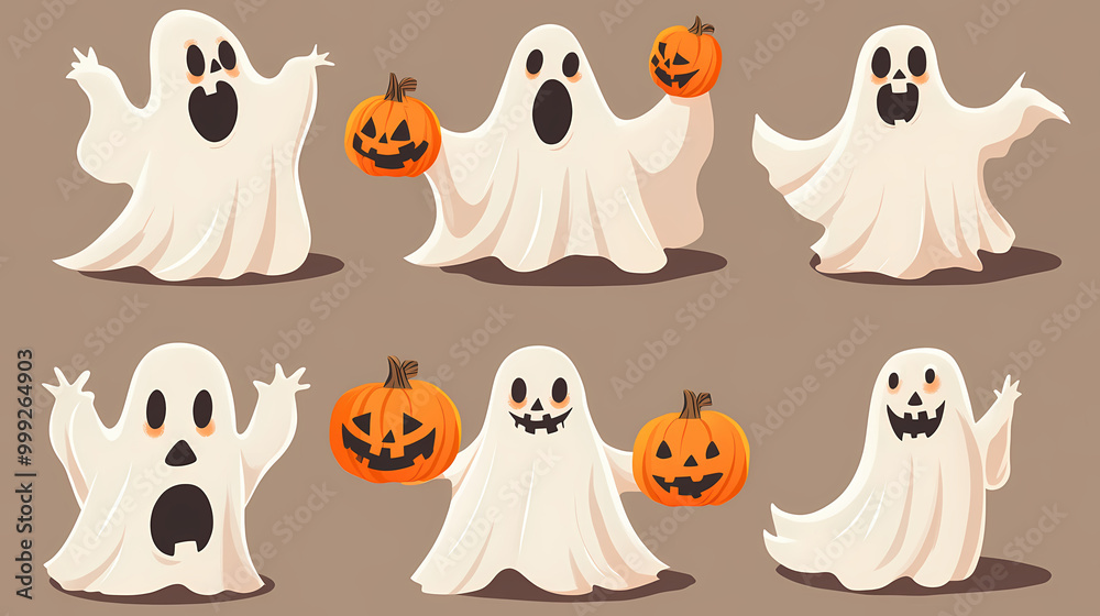 Halloween characters horror vector set design. Halloween character like grim reaper, ghost, pumpkin and Frankenstein. Halloween characters horror vector set design. Halloween character like grim reaper, ghost, pumpkin and Frankenstein.