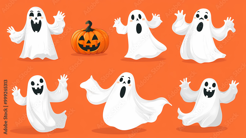 Halloween characters horror vector set design. Halloween character like grim reaper, ghost, pumpkin and Frankenstein. Halloween characters horror vector set design. Halloween character like grim reaper, ghost, pumpkin and Frankenstein.