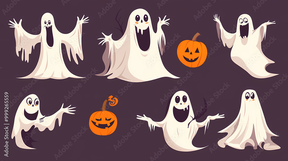 Halloween characters horror vector set design. Halloween character like grim reaper, ghost, pumpkin and Frankenstein. Halloween characters horror vector set design. Halloween character like grim reaper, ghost, pumpkin and Frankenstein.