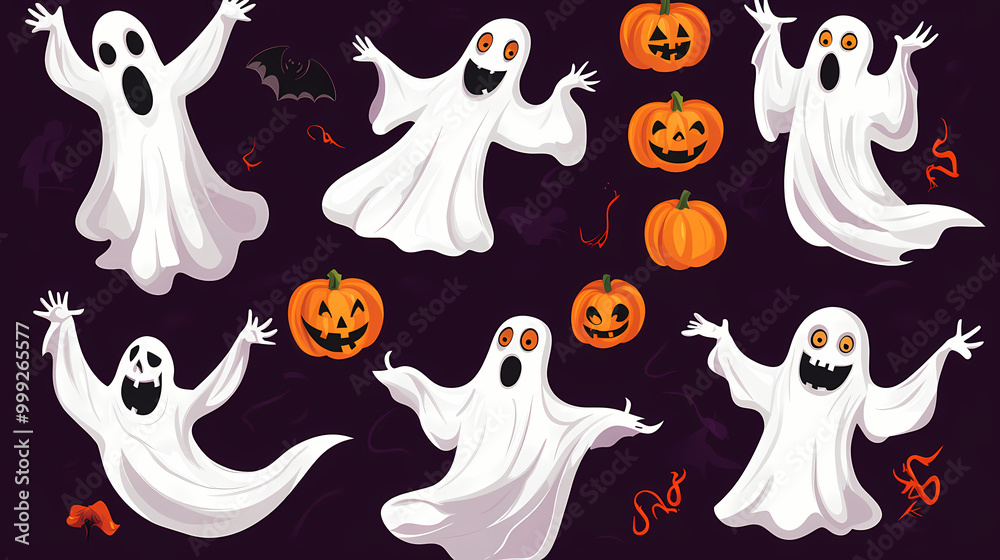 Halloween characters horror vector set design. Halloween character like grim reaper, ghost, pumpkin and Frankenstein. Halloween characters horror vector set design. Halloween character like grim reaper, ghost, pumpkin and Frankenstein.