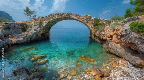 Stone Archway Over Turquoise Waters