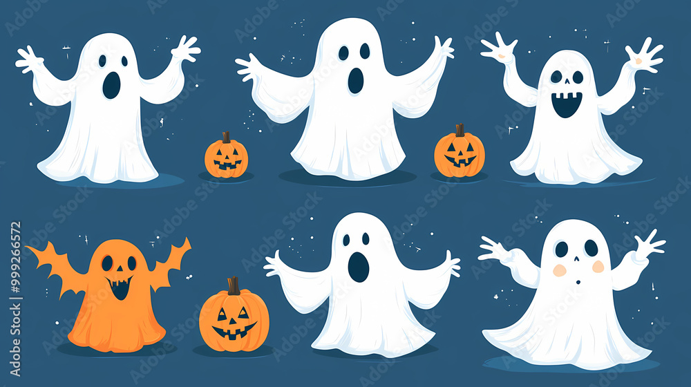 Halloween characters horror vector set design. Halloween character like grim reaper, ghost, pumpkin and Frankenstein. Halloween characters horror vector set design. Halloween character like grim reaper, ghost, pumpkin and Frankenstein.