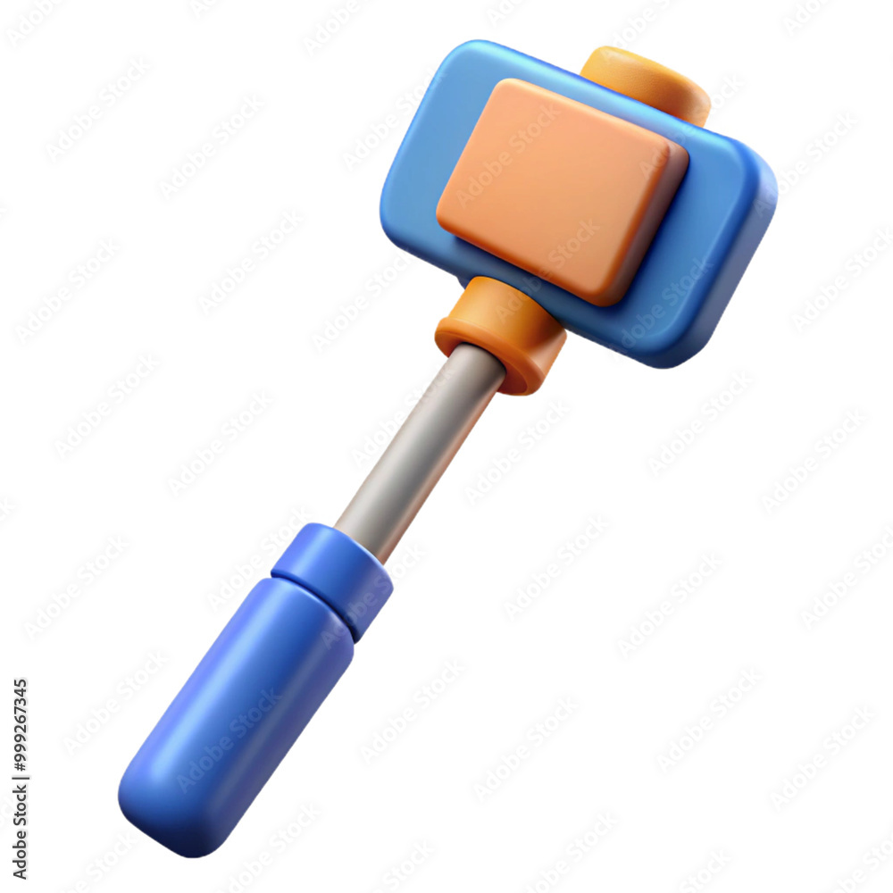 Selfie Stick 3d cartoon style illustration Selfie Stick 3d cartoon style illustration