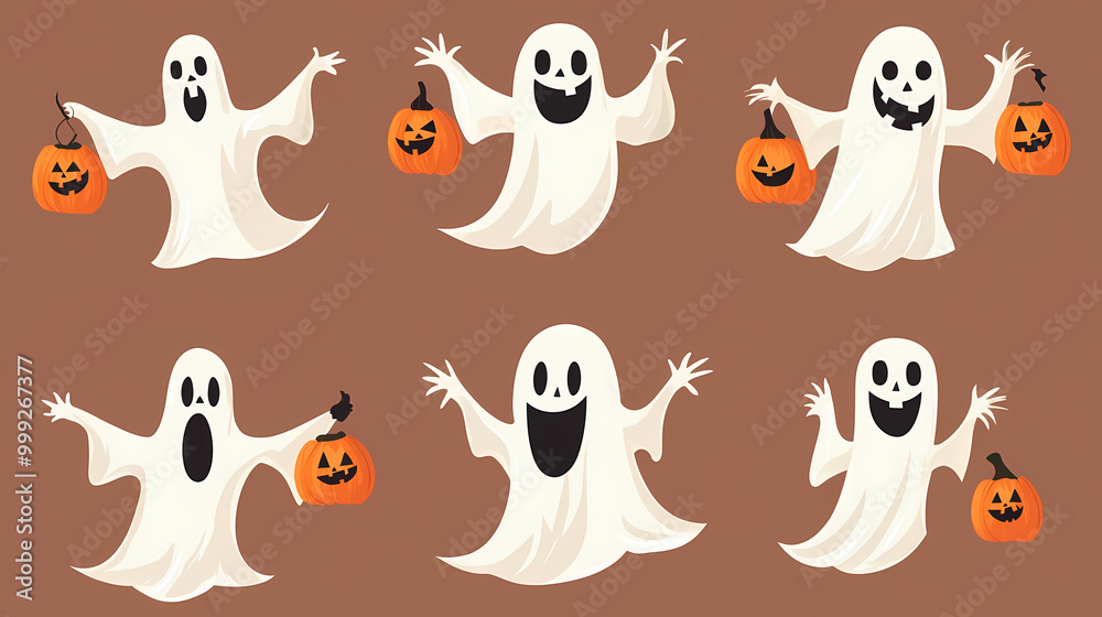 Halloween characters horror vector set design. Halloween character like grim reaper, ghost, pumpkin and Frankenstein. Halloween characters horror vector set design. Halloween character like grim reaper, ghost, pumpkin and Frankenstein.