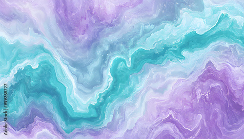 Abstract background with swirling teal and purple colors.