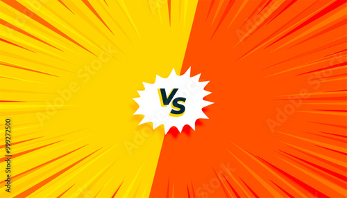 eye catching dual clash versus vs radial poster in comic art