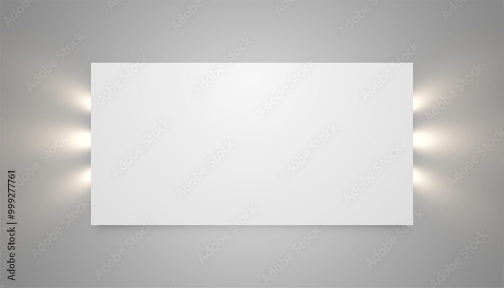 Fototapeta premium glowing spot light with empty studio white wall background design