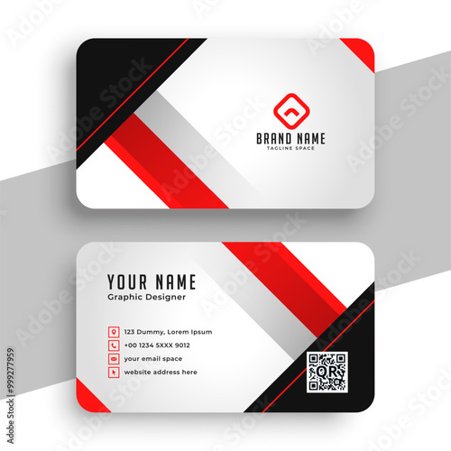 eye catching professional business card layout for office contact