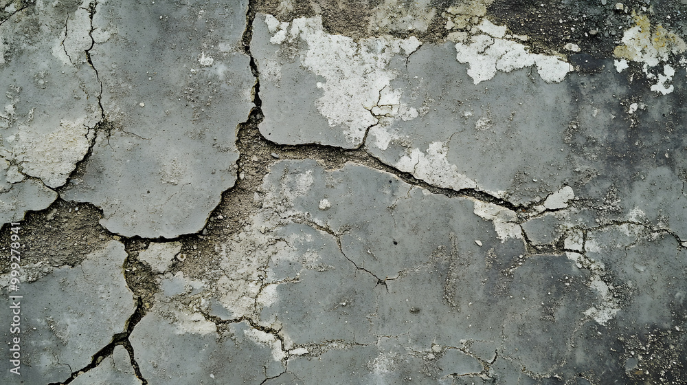 Obraz premium Closeup of Cracked Concrete Texture