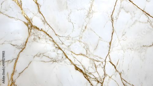 Marble Surface with Golden Veins