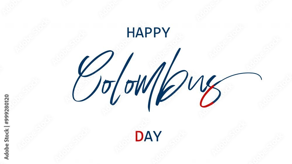 colombus day text lettering animation perfect for celebration, tv, commercial background colombus day text lettering animation perfect for celebration, tv, commercial background