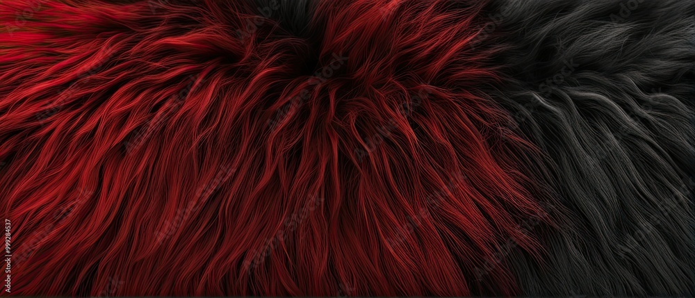 Fototapeta premium Red and Black Fur Texture