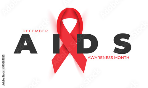 Aids awareness month. background, banner, card, poster, template. Vector illustration.