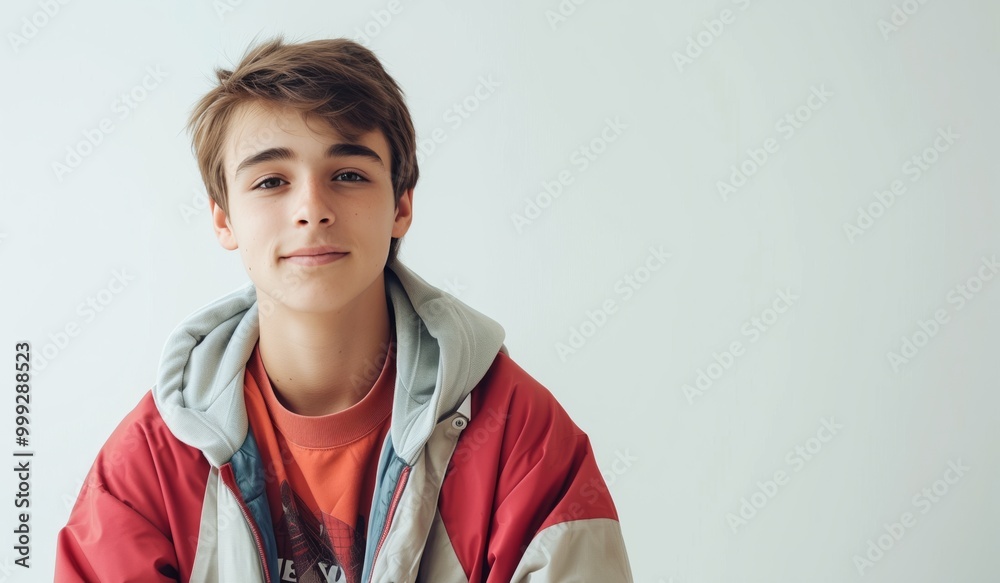 Happy Teenager Wearing Casual Jacket Posing Indoors – Youth Fashion and Modern Style Photography Happy Teenager Wearing Casual Jacket Posing Indoors – Youth Fashion and Modern Style Photography