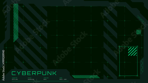 futuristic cyberpunk abstract hud interface frame on dark color