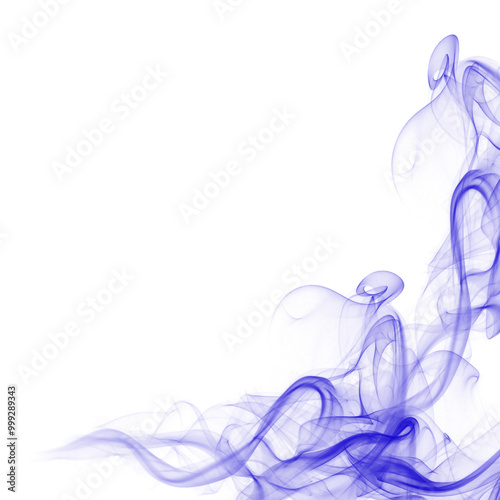 Abstract Blue Smoke Border